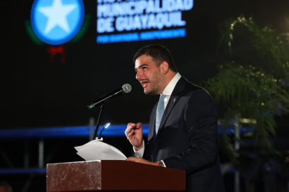 Aquiles Álvarez durante su discurso.