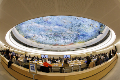 Fotografía de archivo de una sesión del Consejo de Derechos Humanos de la ONU.