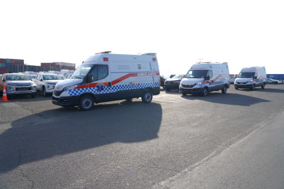 Se estima que 61 ambulancias lleguen al Puerto de Manta.