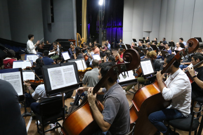 Ensayos. Los músicos de la Orquesta Sinfónica, la mañana de ese jueves 12 de octubre de 2023.