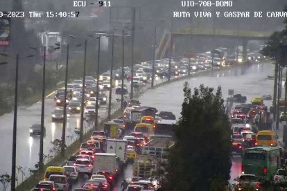 La lluvia ha provocado una gran congestión.