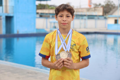 En el más reciente Sudamericano de Deportes Acuáticos, Chóez se colgó un oro y dos medallas de bronce.