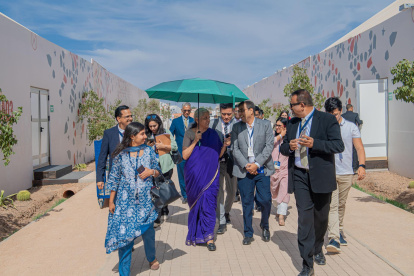 Nirmala Sitharaman, ministra india de Finanzas, tras el encuentro del G20.