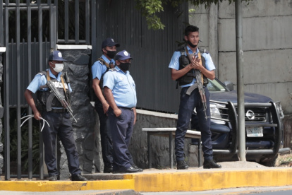 Imagen de archivo de agentes policiales de Nicaragua.