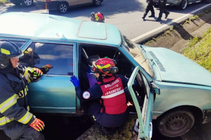 Atención. Una de las personas afectadas recibió ayuda.