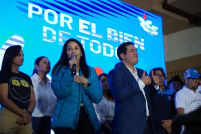Luisa González en su discurso.