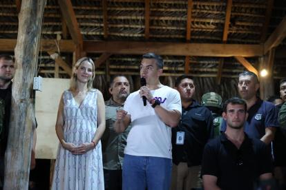 Noboa agradeció a los ecuatorianos desde Olón.