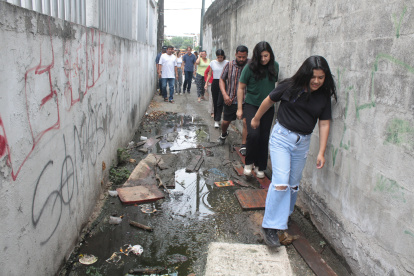 Sauces 5. El callejon de la 2da peatonal 4A permanece en ese estado.