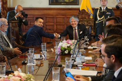 Daniel Noboa, presidente electo, se reunió con Guillermo Lasso para tratar la transición