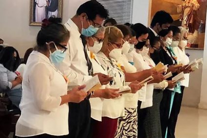 Fieles. Al encuentro acudieron 140 miembros de diferentes parroquias.