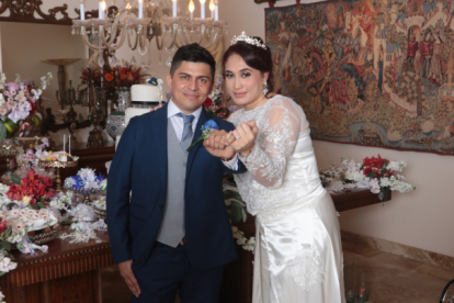 Javier y Andrea durante la celebración.