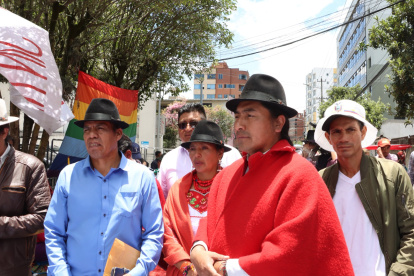 Dirigente. El presidente de la Conaie no participó en las elecciones, pero reapareció esta semana para imponer su propio plan de gobierno.