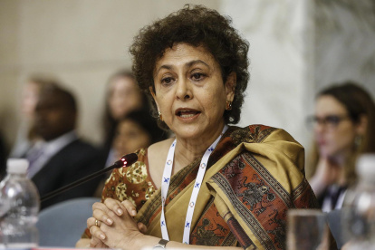 Irene Khan, relatora especial de la ONU para la promoción y protección del derecho a la libertad de opinión y expresión.
