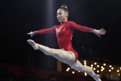 La gimnasta Kara Eaker fue doble campeona del mundo con Estados Unidos.
