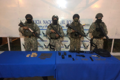 Evidencias. En la operación cumplida en El Oro se recogieron varias evidencias.