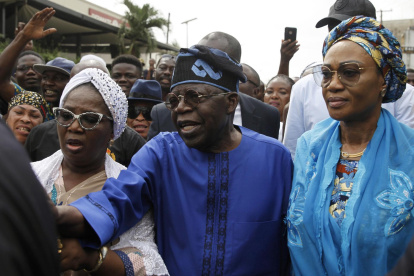 El entonces candidato presidencial Bola Tinubu en una foto de febrero de 2023.