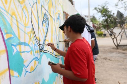 Experiencia. Los niños y jóvenes muestran habilidades a través del arte.