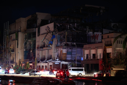 Fotografía de la zona afectada por el paso del huracán Otis por el balneario de Acapulco, en el estado de Guerrero (México).