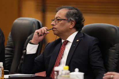 El presidente de Colombia, durante su viaje oficial a China, el miércoles 25 de octubre.