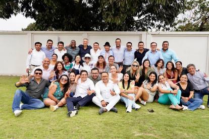 Correístas. Esta semana la bancada se reunió con Jorge Glas y (en la foto) con el excandidato a la vicepresidencia Andrés Arauz