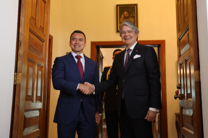 El pasado xx se reunieron Guillermo Lasso y Daniel Noboa en la Presidencia.