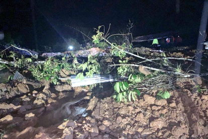 Una vivienda quedó destruida.