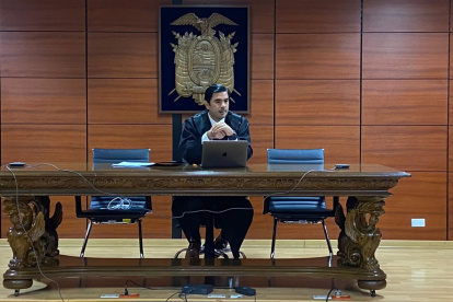 Diligencia. El juez Luis Rivera instaló la audiencia preparatoria de juicio en el caso de Xavier Vera.