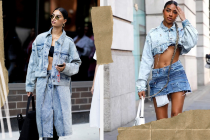 Las de jean largas y las mini