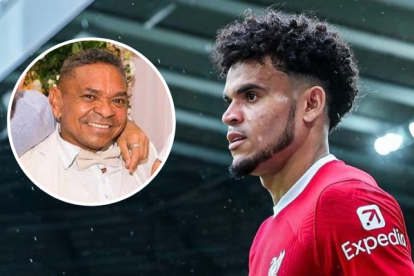 El futbolista Luis Díaz y su padre, Luis Manuel Díaz.