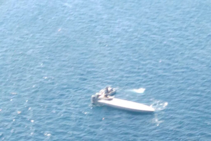 Referencia. Foto de un bote con droga detenido en Galápagos, en mayo.