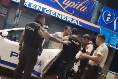 El exmundialista Jaime Iván Kaviedes durante la detención.