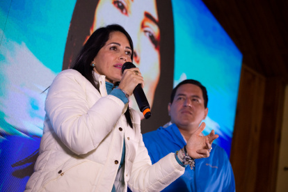 Dirigente. Luisa González fue la candidata presidencial del correísmo.