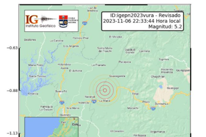 El temblor también se sintió fuerte en Quevedo, Guayaquil, en la Costa.