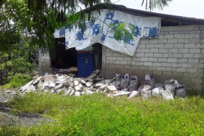 Foto referencial. Imagen de archivo de los efectos de un sismo registrado en la isla Puna, Guayas.