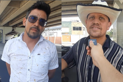 Facundo Jesús (timbalero) y Brian Rodríguez (cantante)