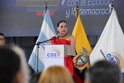 Diana Atamaint, la presidenta del Consejo Nacional Electoral.