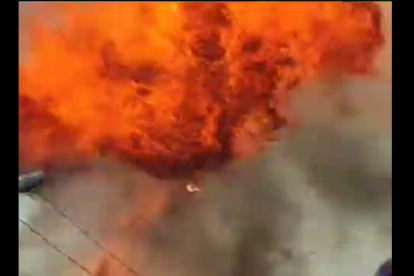 Suceso. La explosión quedó captada en un video.