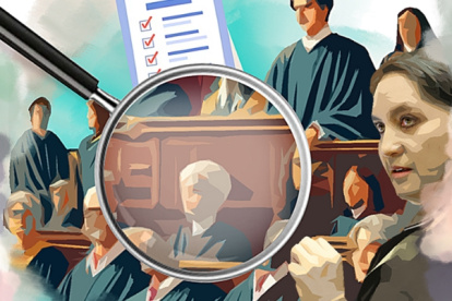 Ilustración. La presencia de la exasambleísta Mireya Pazmiño entre los expertos que elegirán a los nuevos jueces de la Corte Constitucional tiene varios cuestionamientos..