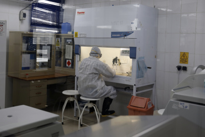 Reino Unido. Un investigador trabaja en un laboratorio europeo.