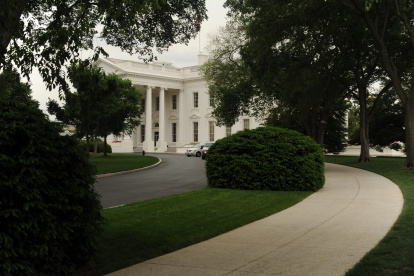Vista general del costado norte de la Casa Blanca, en Washington DC (EE.UU.).