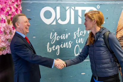 El embajador de Estados Unidos en Ecuador, Mike Fitzpatrick recibió el 07 de noviembre en Quito a Samantha Power, administradora de la Agencia para el Desarrollo Internacional (USAID),