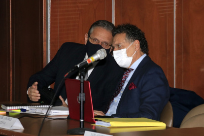 Diligencia. El excontralor Pablo Celi durante la audiencia del caso Las Torres.