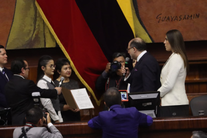 Viviana Veloz, durante su posesión como primera vicepresidenta de la Asamblea Nacional.