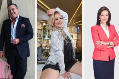 Gustavo Navarro, Marián Sabaté y María Isabel Crespo, tres de los rostros más populares de la televisión ecuatoriana.