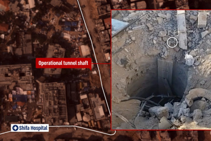 Israel aseguró haber encontrado un "túnel fortificado" debajo del hospital Shifa,