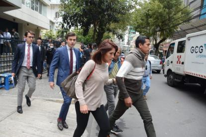 Diligencia. Soledad Padilla, excolaboradora de Jorge Glas, presentó una denuncia contra su anterior abogado.