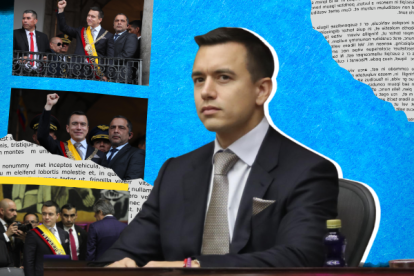 Daniel Noboa dio un discurso de menos de nueve minutos.