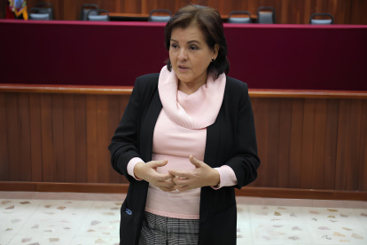 Ximena Córdova, presidental del Caces, en una actividad oficial.