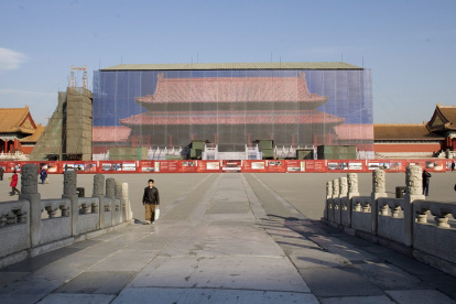 Vista del Palacio Imperial de la Ciudad Prohibida, en Pekín.