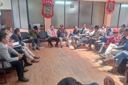 Cita. El martes se desarrolló una reunión en el Municipio de Saquisilí en Cotopaxi por el tema de los migrantes.